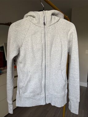 lululemon athletica Light Gray Scuba Full‑Zip Hoodie